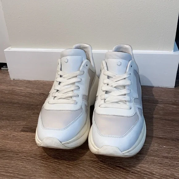 Stuart Weitzman SW, Authentic Designer, Willow Runner Mixed Media Sneakers - Picture 3 of 10